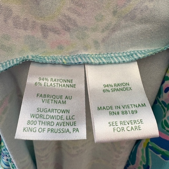 Lilly Pulitzer Gianni Skort Romper in "Bermuda Blue Turtle" XL - Picture 6 of 9